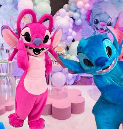 Foto 1 - Stich e angel personagens vivos cover