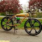 Bicicleta motorizada 80cc 2 tempos tanque embutido